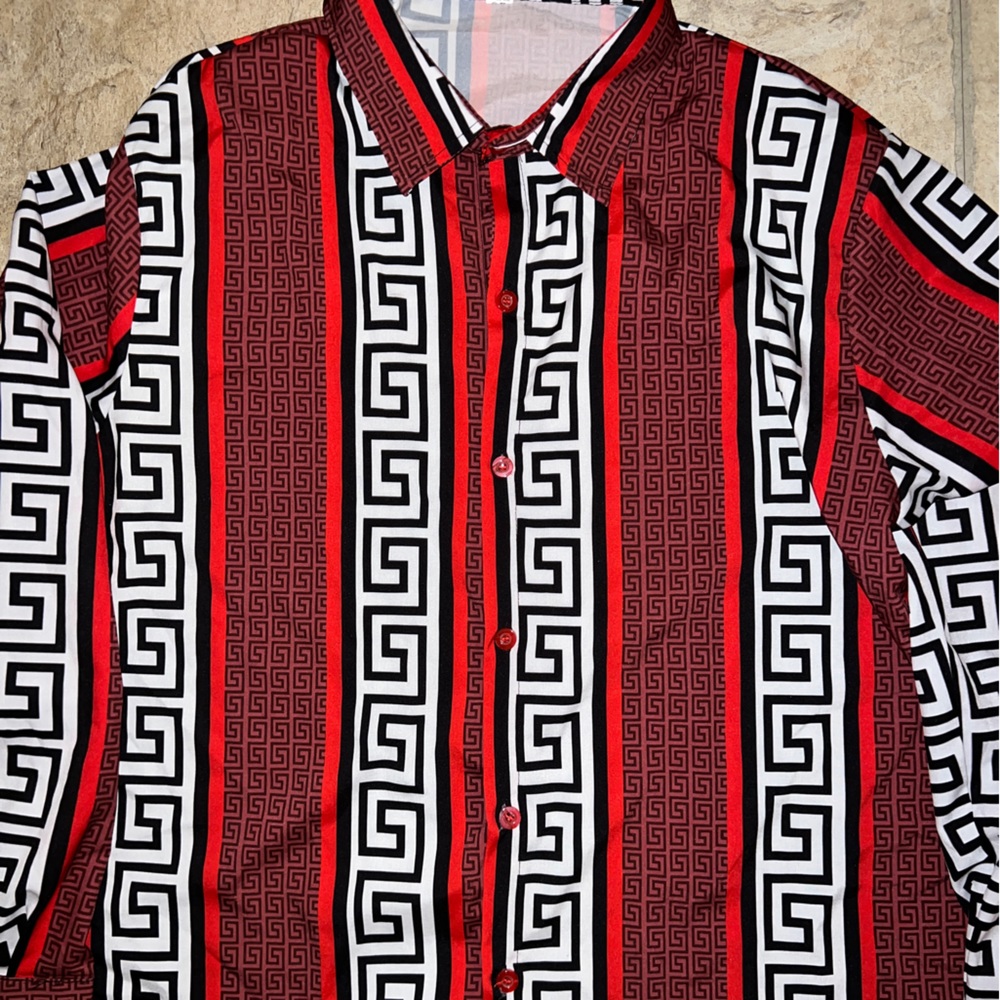 Greek Print Shirt